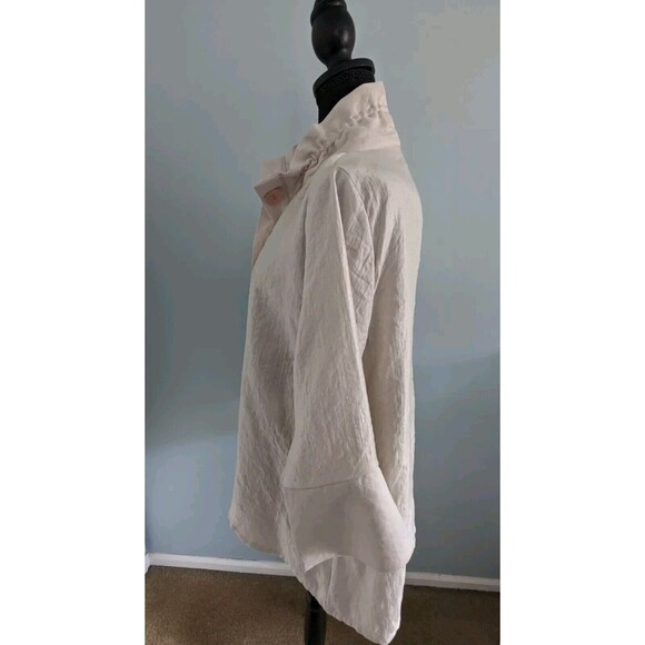 Talk of the Walk Jacket Womens XL Bell Sleeve Cream Frill Collar Retro Glam NEW - Picture 6 of 16